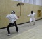 Oczywi�cie, zdarza�y si� te� "siostrob�jcze" pojedynki. Na zdj�ciu : Ola Mi�kowska wygrywa 5 : 4 z Mari� Rekowsk� (faza grupowa).