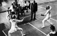 Olimpiada 1936 - Berlin - walki we florecie kobiet. Kobiety zadebiutowa�y w szermierce na I.O. w Pary�u w 1924 r.