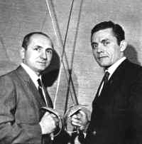 Mistrzowie olimpijsce w szermierce : Jerzy Paw�owski i Egon Franke